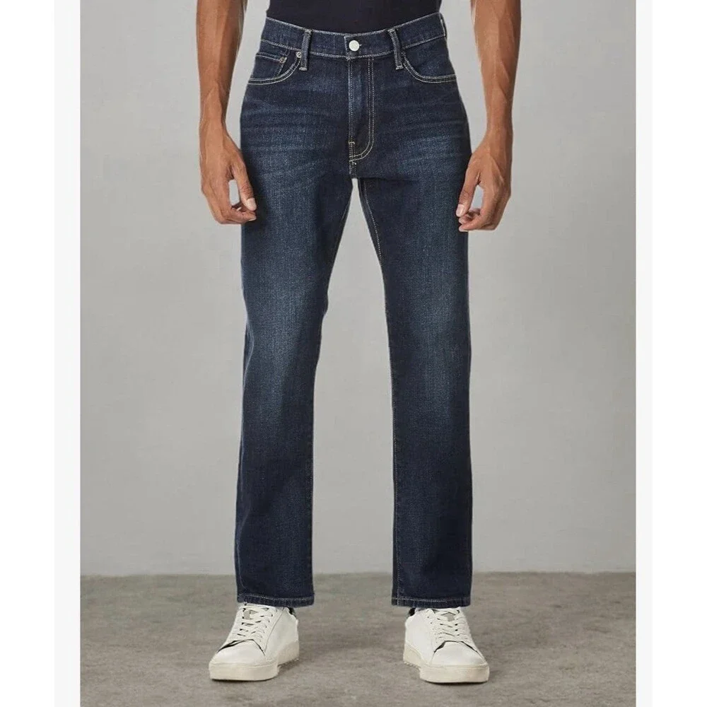 Lucky Brand Mens 410 Straight Jeans Stretch Denim 32 x 33.5 Academia Western